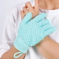 thumbnail image 4 of Limei 1Pair Bath Gloves Convenient Foams Remove Dead Skin Spiral Bulged Grid Scrub Bathroom Bath Towel, 7.5"x 4.7", 4 of 7
