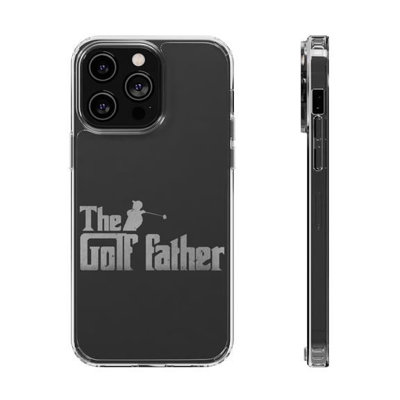 DistinctInk Clear Case for Apple iPhone 15 PRO (6.1" Screen) - The Golf Father