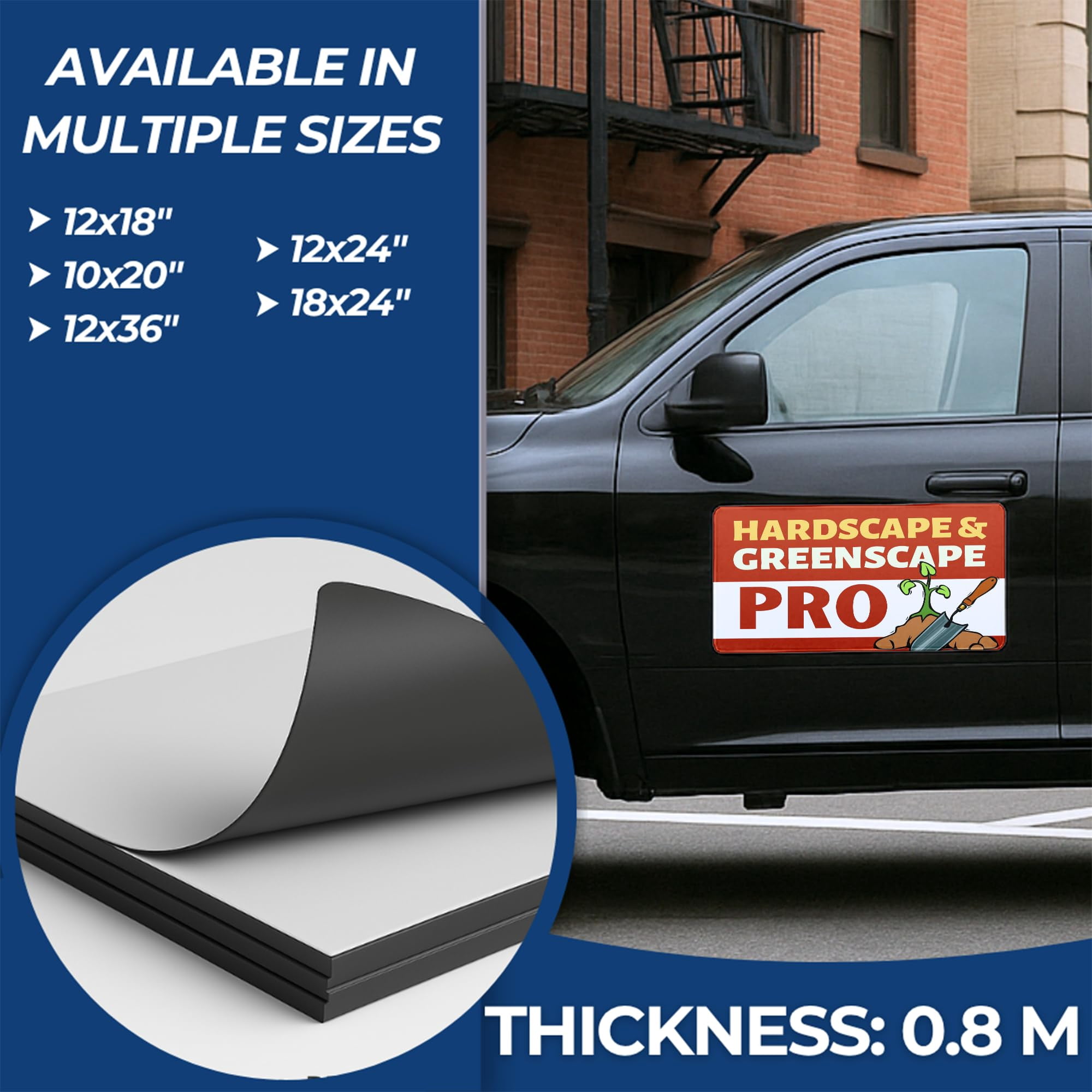 Hardscape Greenscape Car Magnet Sign by DC | Flexible Car Magnetic Sheets with Adhesive Backing | 10"x20" Bumper Magnet Sticker for Vehicles, Trucks & Business Advertising Signs | 2 PC | Made in USA