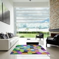 thumbnail image 7 of Ahgly Company Machine Washable Indoor Square Transitional Purple Jam Purple Area Rugs, 4' Square, 7 of 7