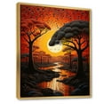 thumbnail image 2 of Designart "Baobab Tree horizon II" Floral Floater Framed Wall Art Living Room, 2 of 7