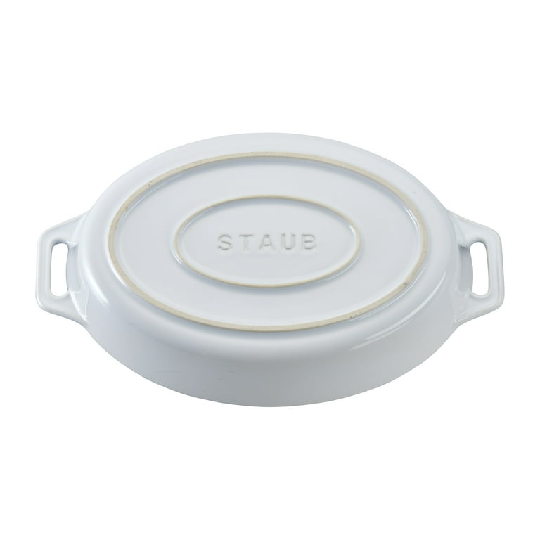 Staub Ceramic 9 Oval Baking Dish - White