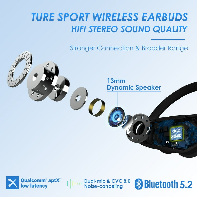 PaloVue Wireless Bluetooth 5.2 Earbuds, CVC 8.0 Noise Reduction, 4