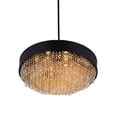 thumbnail image 2 of CWI Lighting Medina 10 Light Drum Shade Chandelier With Black Finish, 2 of 5