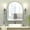 Black Arch 2 Doors, variant on Hironpal Arch Frameless Medicine Cabinet With Mirror & 2 Doors, Surface Mount Bathroom Mirror Cabinet With Storage -24" x 28"