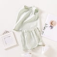 thumbnail image 2 of Toddler Boy Clothes Baby Boys Summer Set Kids Spring Plaid Print Short Sleeve Running Suit 12 18 24 Month 3T 4T 5T Casual Outfit Sweat Two Pieces, 2 of 4