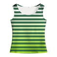 thumbnail image 4 of YDFCWXW Girl's Sports Striped Tank Tops, Summer Comfortable Quick-Dry T-Shirts, Funny Sleeveless Shirts (Green, M), 4 of 5