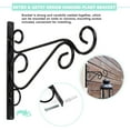 thumbnail image 3 of 4 PCS Hanging Plant Brackets, 10"  Plant Hangers for Wall Fence Porch Outdoor Indoor, Metal Plant Hooks for Basket, Flower, Planter, Feeder, Lantern, Wind Chime, 3 of 7