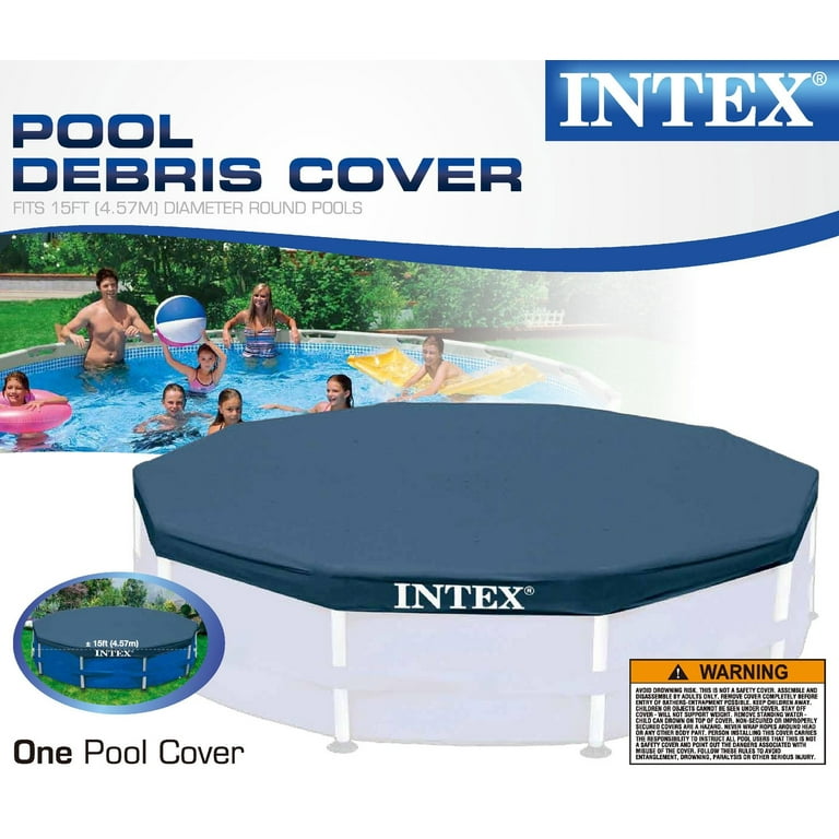 Intex 15ft x 10in Round Pool Cover for Metal Frame Above Ground Pools