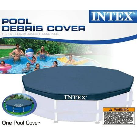 Intex 15' Round Frame Above Ground Pool Debris Cover with ...