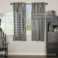 thumbnail image 6 of VHC Brands Annie Buffalo Check Cotton Farmhouse Curtains Rod Pocket Tie Back(s) Panel Pair, 63x36, Black, 6 of 8