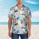 thumbnail image 2 of Fotbe Watercolor Sailboat Camisa Hawaiana para Hombre Unisex – Camisa Casual de Verano con Botones de Manga Corta de Algodón y Lino,Medium, 2 of 7