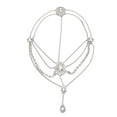 thumbnail image 3 of Unique Bargains 1 Pc Headpiece Faux Diamonds Tassels Head Chain Silver Tone, 3 of 5