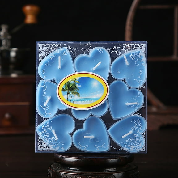 EZPXFCI 9Pcs Low Temperature Candles, Heart Shaped Aromatherapy Candle Romantic Body Safe Wax Low Heat Dripping Play Candles, Smokeless Unscented Tea Lights for Anniversaries, Home Decor