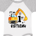 thumbnail image 4 of Inktastic Construction Truck It's My 1st Birthday Boys or Girls Baby Bodysuit, 4 of 5