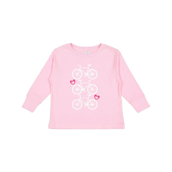 Inktastic Biking Gifts Bicycle Silhouette Girls Long Sleeve Toddler T-Shirt