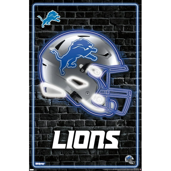 NFL Detroit Lions - Neon Helmet 23 Wall Poster, 22.375" x 34"