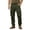 Army Green, variant on Casual Cargo Pants, Solid Color Utility Trousers with 8 Pockets for Men's Outdoor Hiking Work, Lightweight Daily Wear (No Belt)