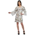 thumbnail image 2 of Moomaya Printed Cotton Venice Lace Bridesmaid Robe Short Robes For Women, 2 of 6
