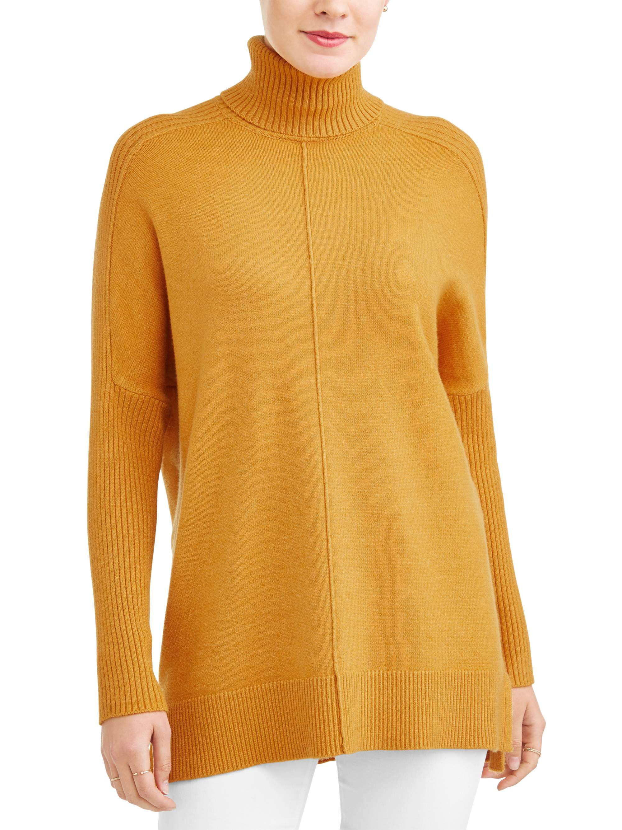 time and tru women's cowl neck tunic sweater