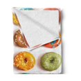 thumbnail image 2 of Dessert Soft Flannel Fleece Blanket, Bakery Themed Photo of Top View Colorful Delicious Donuts with Different Toppings, Cozy Plush for Indoor and Outdoor Use, 50" x 70", Multicolor, by Ambesonne, 2 of 5