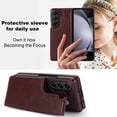 thumbnail image 6 of ETFAST Wallet Leather Phone Case For Samsung Galaxy Z Fold 6 Fold5 Fold4 Fold3 Multi Card Zipper Phone case, 6 of 9