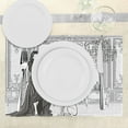 thumbnail image 3 of Ambesonne Teen Room Place Mats Set of 4, Fashion Woman Victorian, Standard Size, Dark Grey and White, 3 of 6