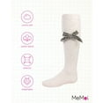 thumbnail image 6 of MeMoi Tidy Little Bow Cotton Blend Knee Socks - Girls - Female, 8, Vanilla Ice, 6 of 7