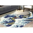 thumbnail image 3 of The Great Wave Rug, Japanese Rug, Wave Off Kanagawa Rugs, Reproduction Rug, Gift For The Home, Outdoor Rug, Non-Slip Carpet, Indoor Rug, 3.3'x9.2' - 100x280 cm, 3 of 9