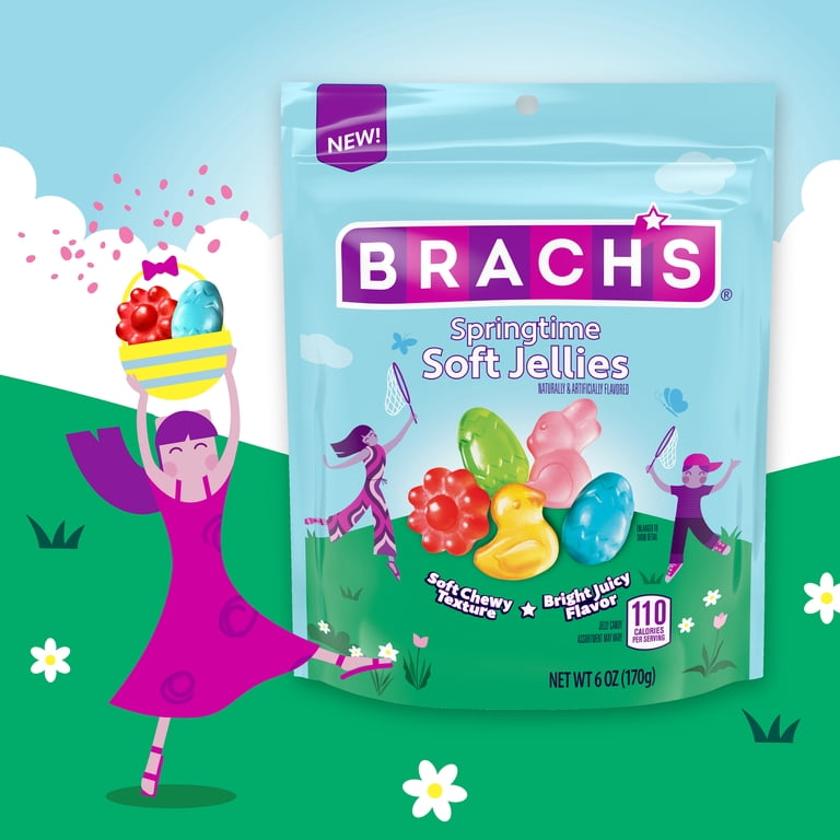 Brach's Juicy Spring Soft Jellies Candy, 6oz Stand Up Bag