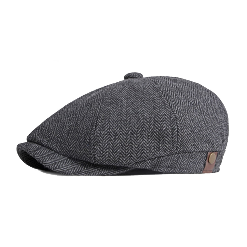 IZUS 20's Themed Party Newsboy-Caps for Men - Herringbone Newsboy