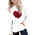 thumbnail image 3 of TaTaai Womens Graphic Hoodies Streetwear Hoodie Coquette Bow Graphic Aesthetic Preppy Long Sleeve Pocket Pullover Gift, 3 of 5