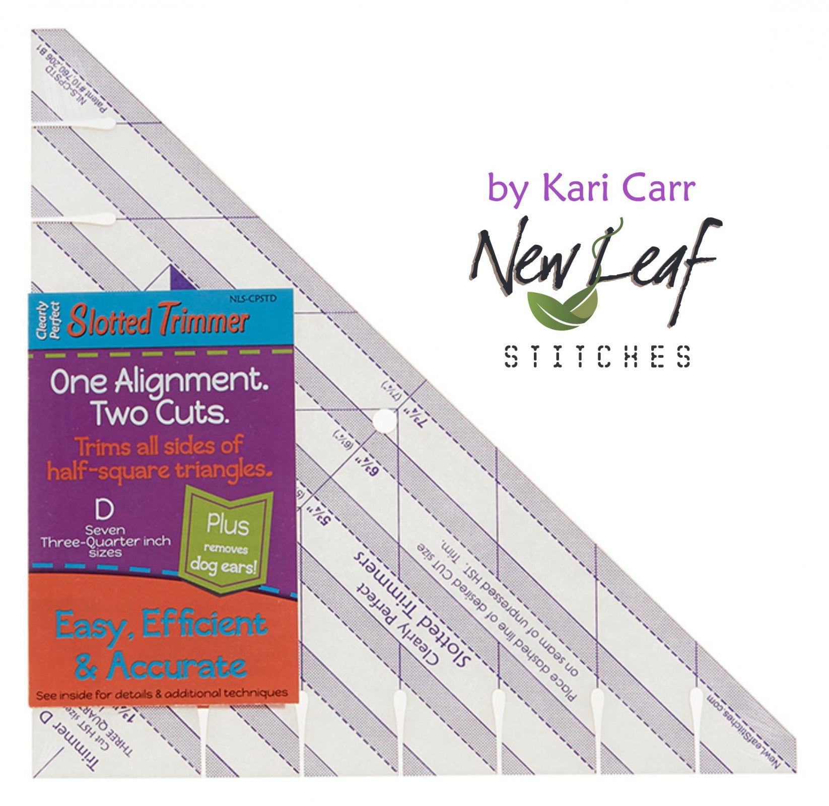 Clearly Perfect Slotted Trimmer D Acrylic Quilting Template Trim 1.75