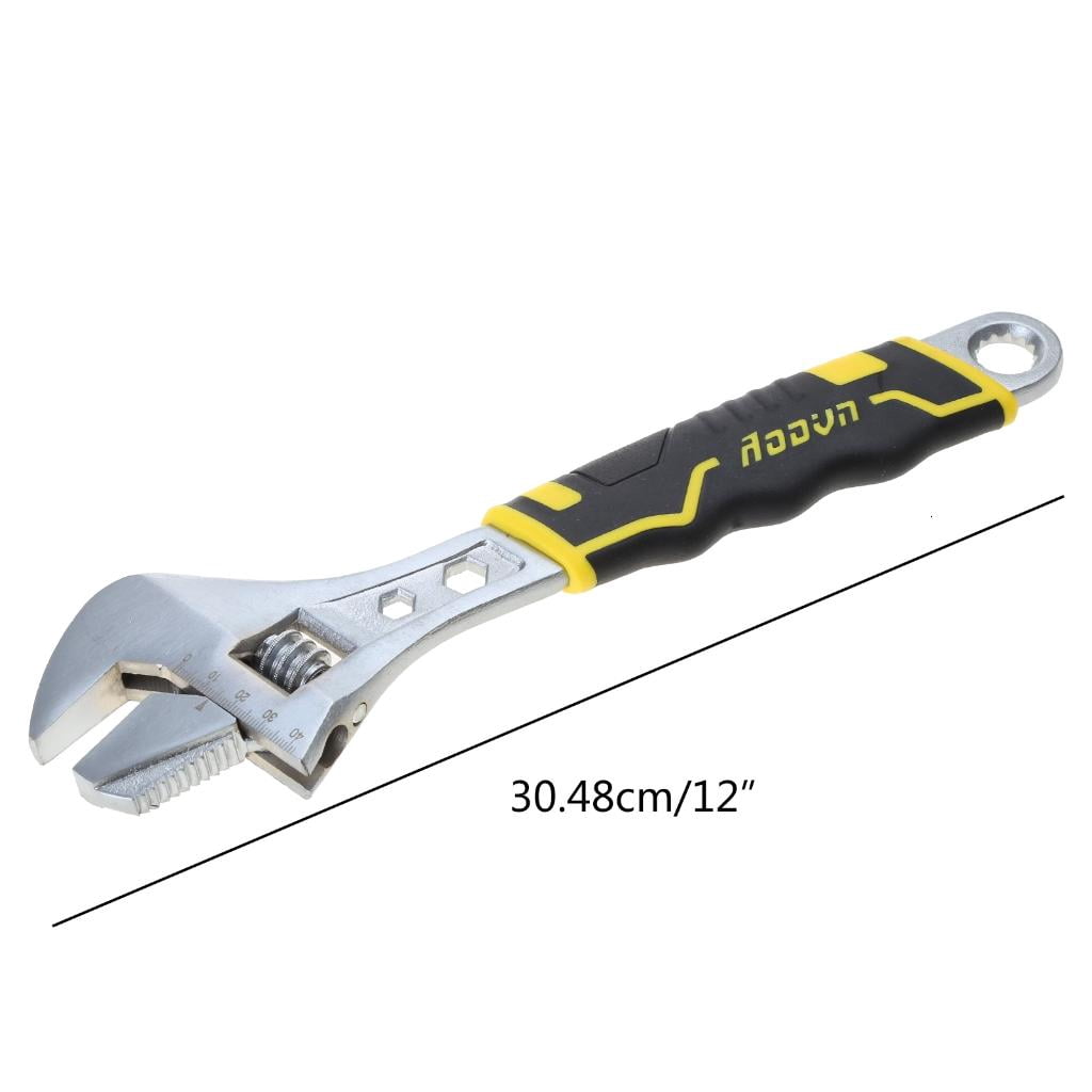 CEORPER 12 Inch Adjustable Wrench Non-slip Handle Maintenance Repairing Hand Tools