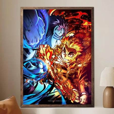 Poster Demon Slayer Mugen Train Arc: The Cost Of Being A Hero Poster Unframed, Rengoku Kyojuro Wall Art, Kimetsu No Yaiba Anime Gift 8X12, UNFRAMED