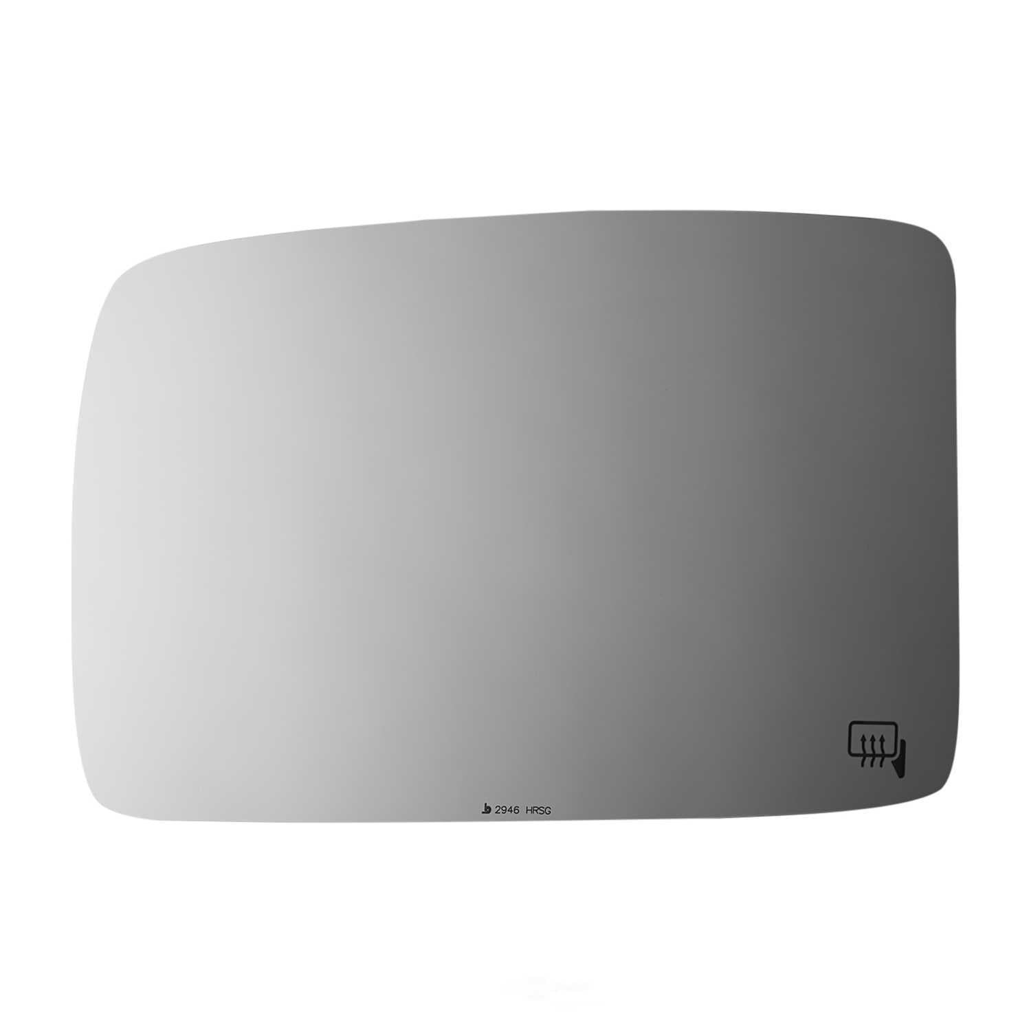 Burco Side View Mirror Replacement Glass with Motor Mount Plate - Clear Glass - 2946HRSG