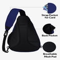 thumbnail image 3 of WATERFLY Unisex Large Capacity Nylon Sling Cross-Body Shoulder Chest Bag,Dark Blue, 3 of 7