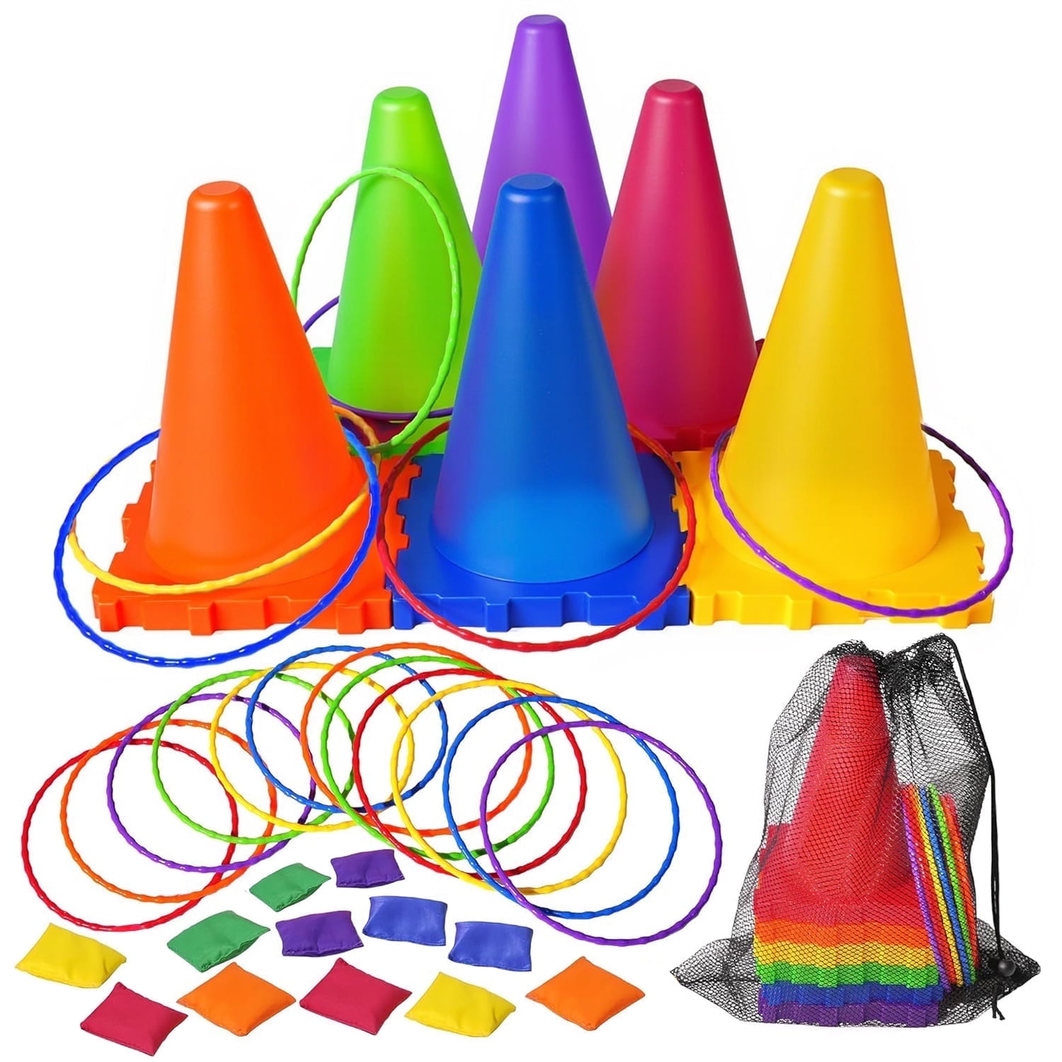 Xueyu 3-in-1 Bean Bag & Ring Toss Game Set for Kids photo 1