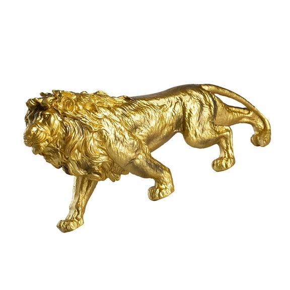 Classical European Lions Sculpture Detailed Textured Carving Decorative Resins Art Piece For Shelf Tabletop Decors