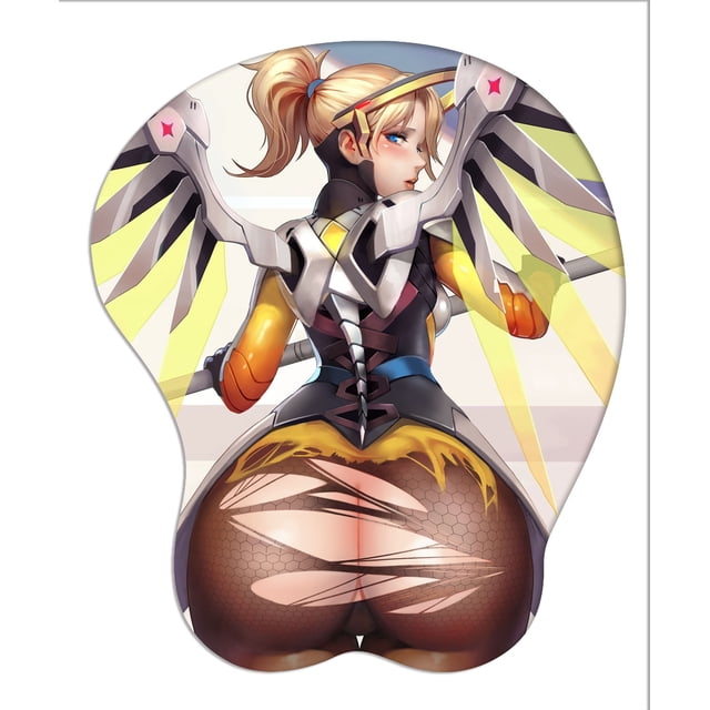 Hanzo D.VA MEI Mccree Genji Anime 3D Oppai Mouse Pad, alta definición Gaming, reposamuñecas LIUWENJING unisex
