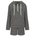 thumbnail image 2 of Track Suits for Women Set Long Sleeve Half Zip Hoodie and Shorts 2 Piece Matching Set Sweat Shorts Sets Spring Fall Outfits, 2 of 4