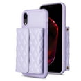thumbnail image 5 of ELEHOLD Crossbody Wallet Case for iPhone XR, Soft PU Leather Card Holder Magnetic Flip Folio Purse Case with Lanyard 6.1 Inch,Light Purple, 5 of 6