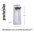 thumbnail image 2 of Abrelatas Eléctrico Automático Proctor Silex SureCut, Hoja de Acero Inox6idable, Palanca Extraíble, Extra Alto, Plateado, 2 of 7
