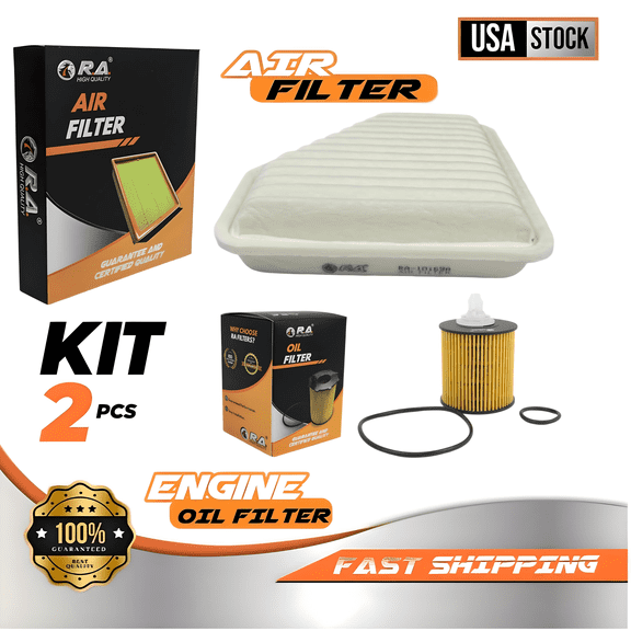 Engine Oil & Air Filter Set for Lexus ES350 2007-2012 V6 3.5L Sedan Gas/Scion TC 2011-2016 L4 2.5L Coupe 2 Door Gas/Toyota Avalon 2005-2012 V6 3.5L XLS Limited/Toyota Camry 2007-2011 V6 3.5L LE SE