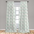 thumbnail image 5 of Ambesonne Island Curtains, Flamingos Toucans Birds, Pair of 28"x84", Multicolor, 5 of 5