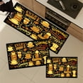 thumbnail image 5 of YIMEIS Coffee bean on black background Machine Washable Non-Slip Rubberback Indoor Runner Rug/Area Rug for Kitchen, Hallway, Kitchen, Entryway, Bathroom, 1 Piece - 16''*24'', 5 of 10