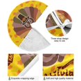 FMSHPON Thanksgiving Colorful Turkey Xmas Christmas Tree Skirt Stand Mat for Holiday Party