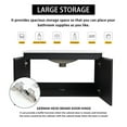 thumbnail image 4 of 30''Bathroom Floating Vanity with Ceramic Sink, Wall Mounted Bathroom Vanity with  Storage Cabinet, Modern Bathroom Sink Vanity Cabinet with Soft-Closing Door Hinges & Hidden Handle, Black, 4 of 9