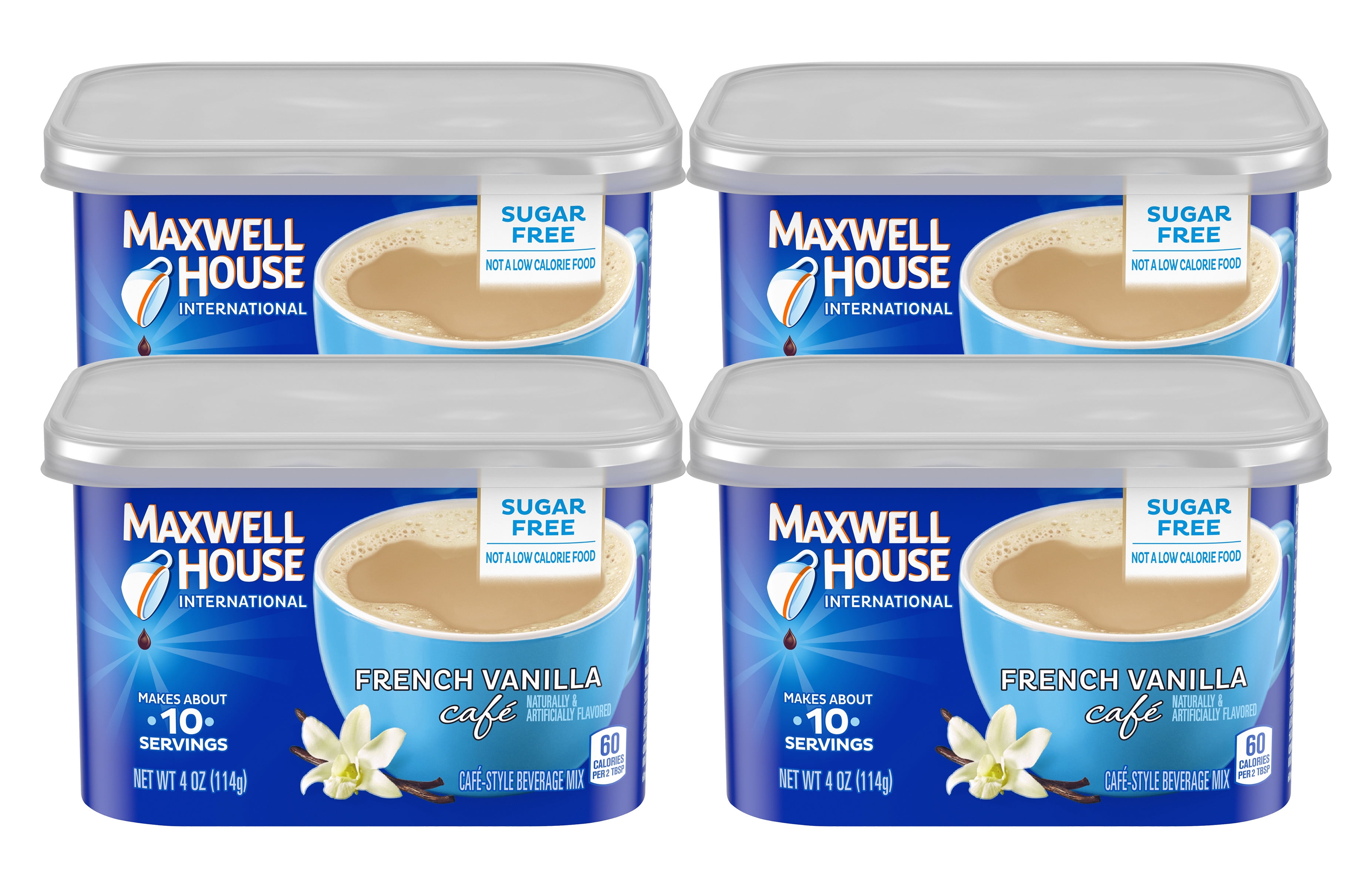(4-Pack) Maxwell House International French Vanilla Mix, 4 oz