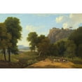 thumbnail image 3 of Jean-Victor Bertin 18x13 Black Modern Framed Museum Art Print Titled - Shepherd with His Flock (C. 1820), 3 of 5